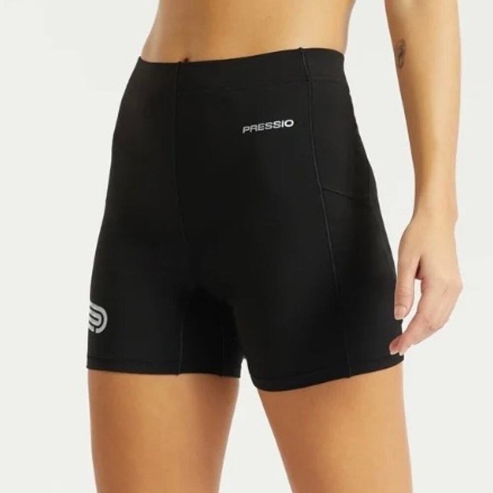 Pressio Sustainable Performance Black Low Rise Running Shorts 3" Seam, Women's M